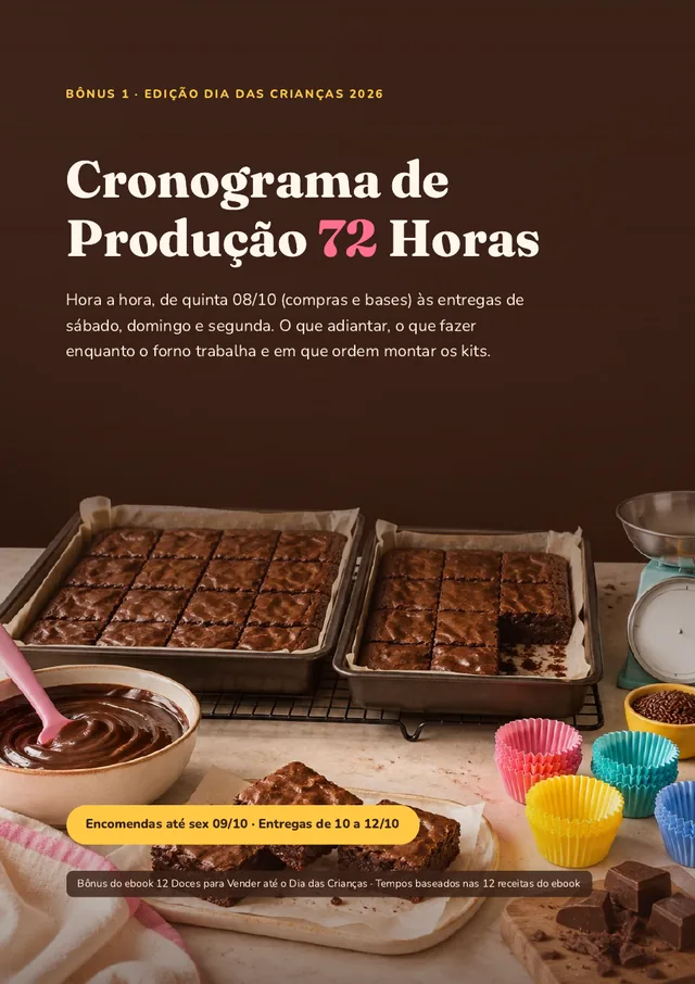 Capa do bônus Cronograma de Produção 72 Horas
