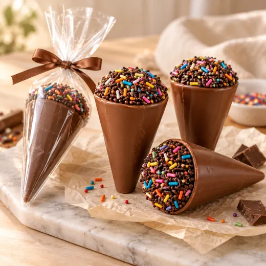 Cone Trufado de Brigadeiro
